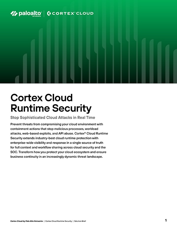 Cortex Cloud Runtime Security – Défense en temps réel contre les attaques cloud
