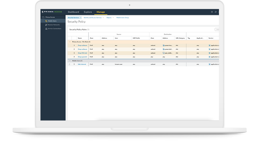 Le SSE utilise les fonctionnalités FWaaS pour agréger le trafic issu de plusieurs sources, qu’il s’agisse d’emplacements sur site ou dans le cloud.