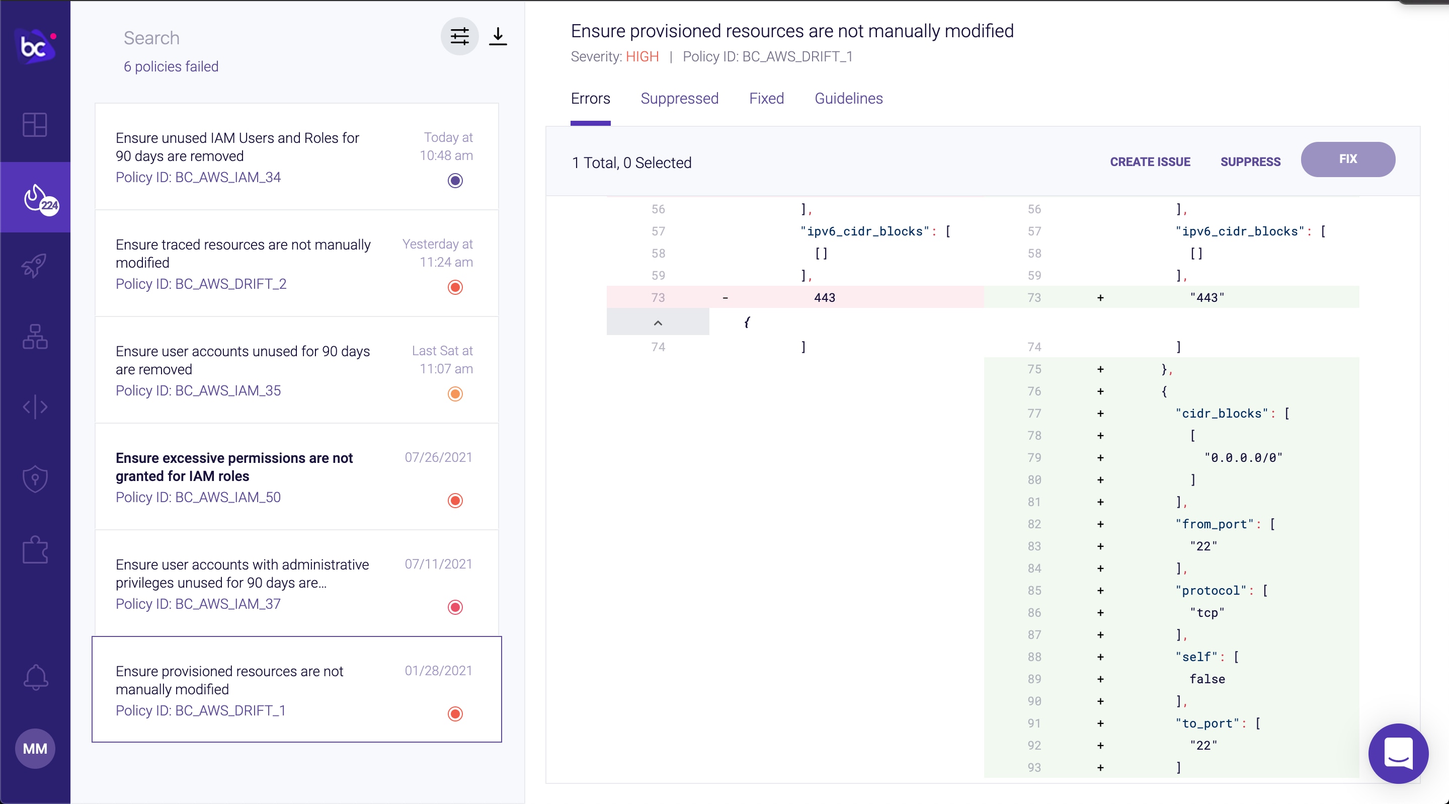 Erkennung von Abweichungen