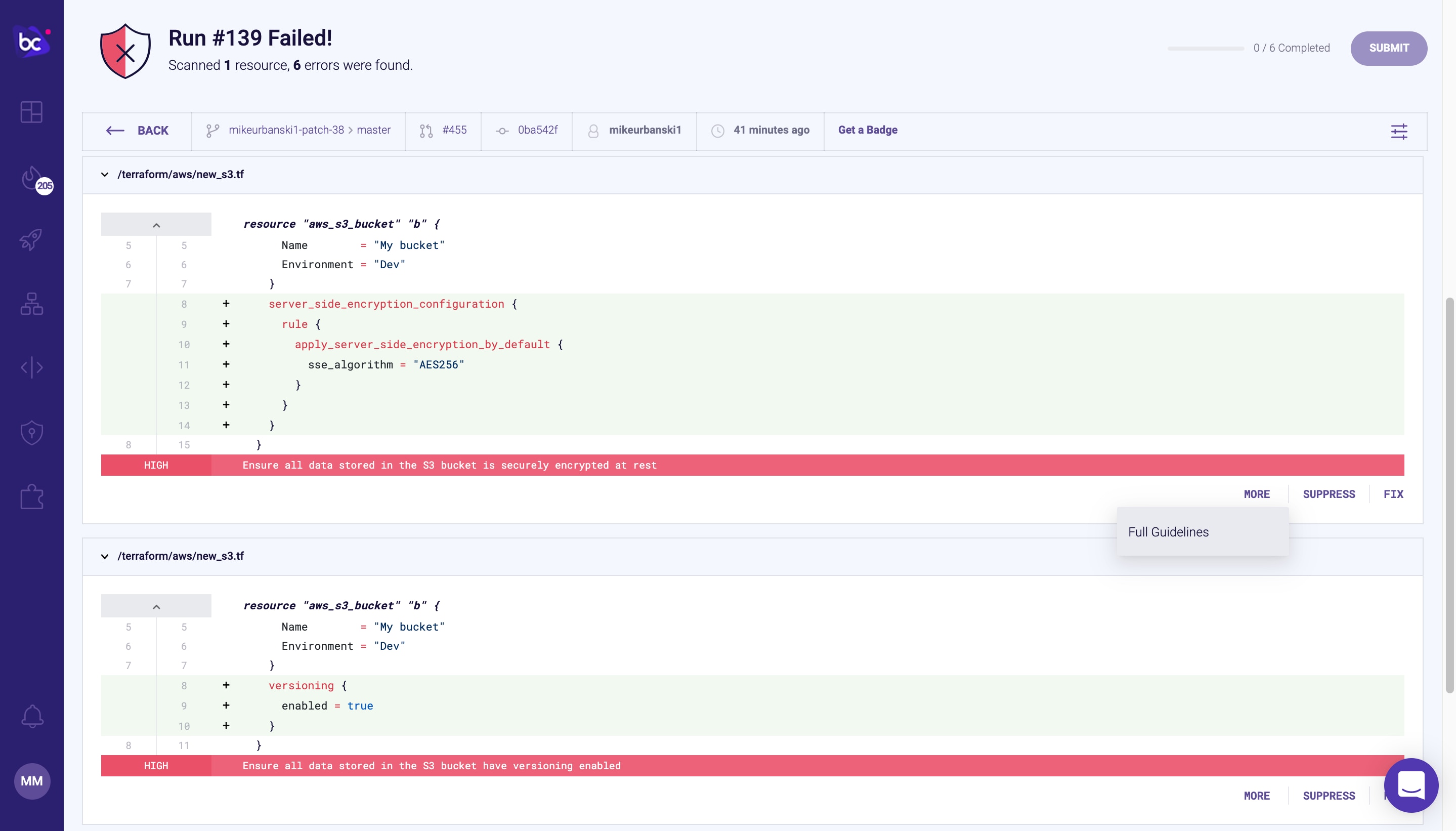 Feedback actionnable et en contexte
