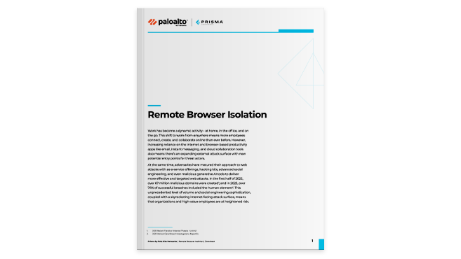 Isolation de navigateur à distance (RBI)